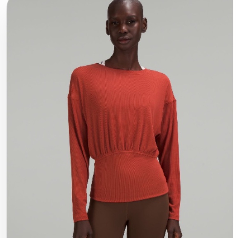 Lululemon Ribbed Modal-Silk Blend Long Sleeve Shirt